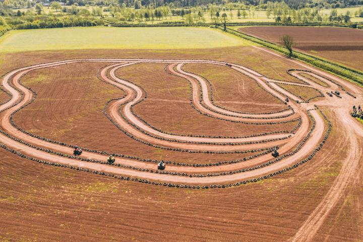 a large long train on a track